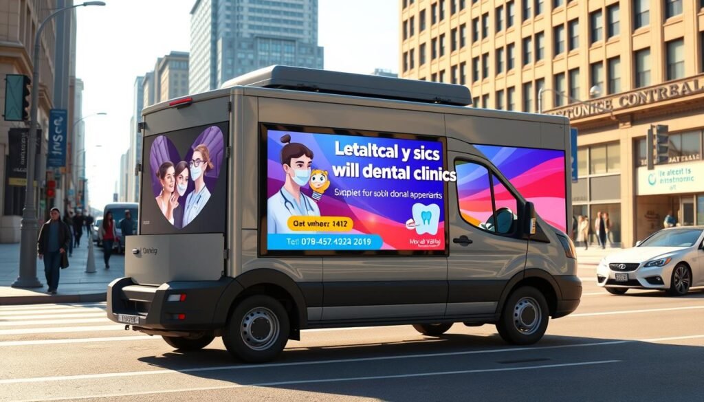 publicité DEL cliniques dentaires Montréal