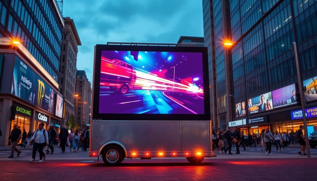 publicité mobile à écran DEL