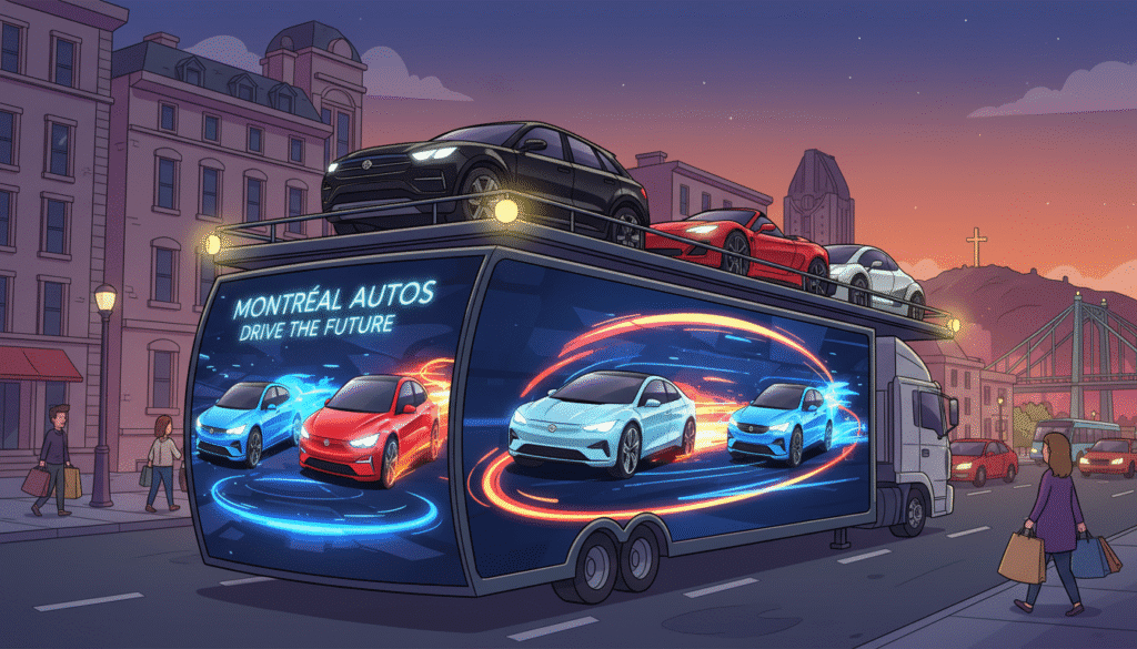 publicité mobile DEL pour concessionnaires automobiles