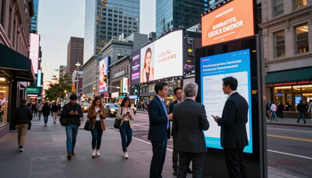 publicité mobile DEL vs publicité numérique entreprises locales