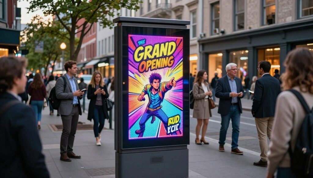 publicité mobile à écran DEL