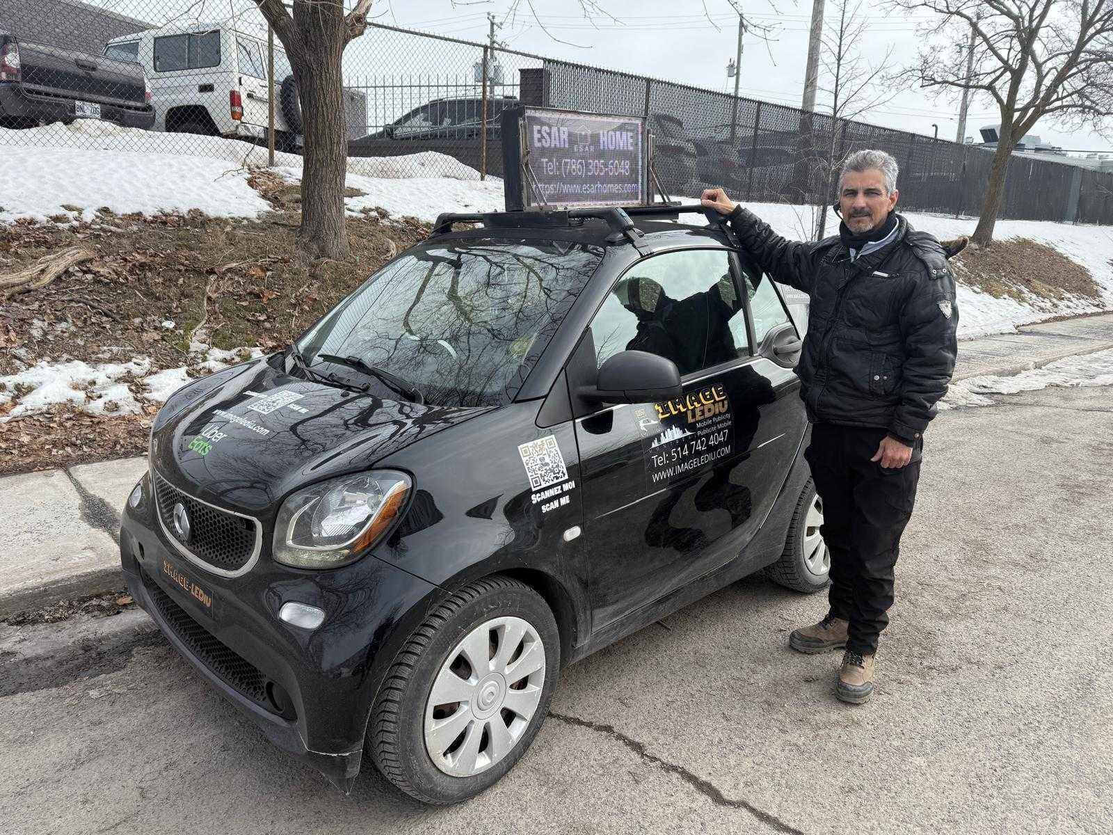 SMART Image-LEDiu avec écran LED pour publicité mobile à Montréal