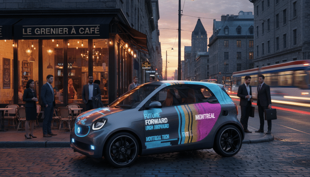 publicité smart car Montréal publicité smart car Montréal